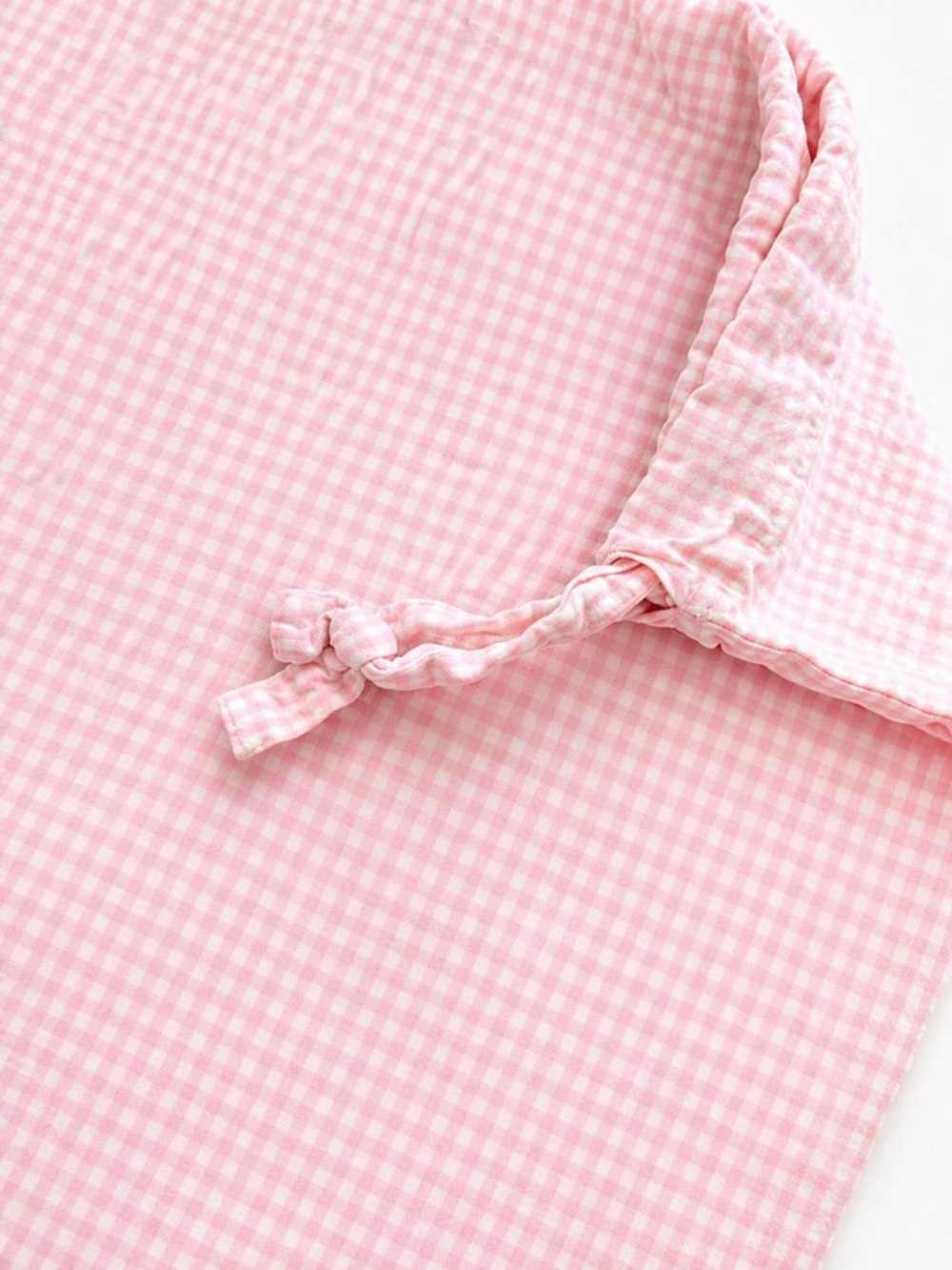 GUC Pottery Barn Kids- Pink White Girls Gingham Hamper Liner - Picture 6 of 7